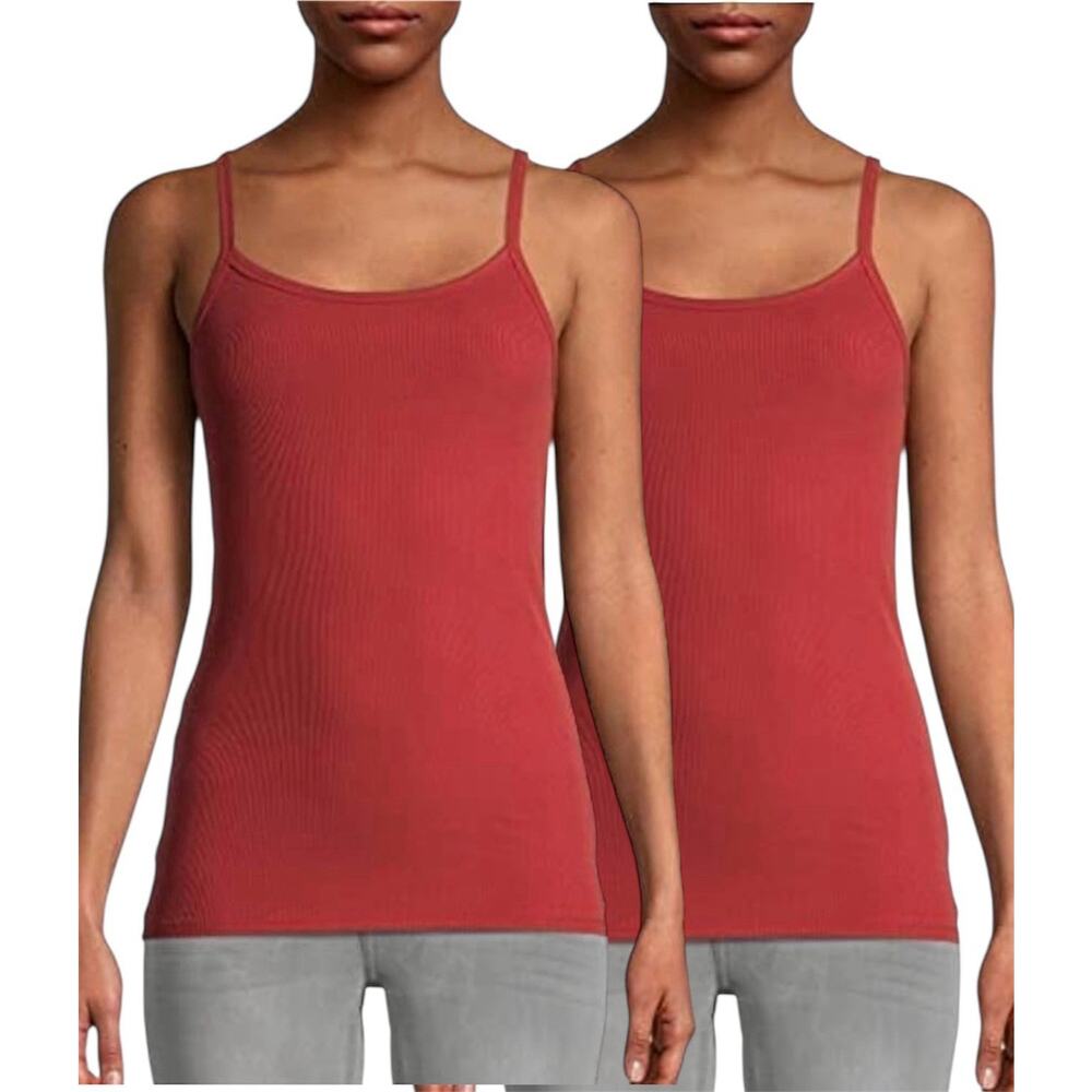 2-pack No Boundaries Juniors Ribbed Cami Tank Top- All Spice‎ / Rust XS